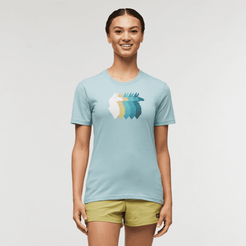 Llama Sequence T-Shirt - Women's, Sea Spray, Model London