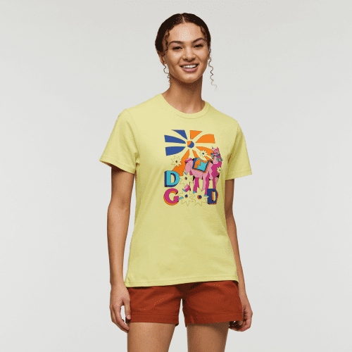 Pompones Do Good T-Shirt - Women's, Lemonade, Model London