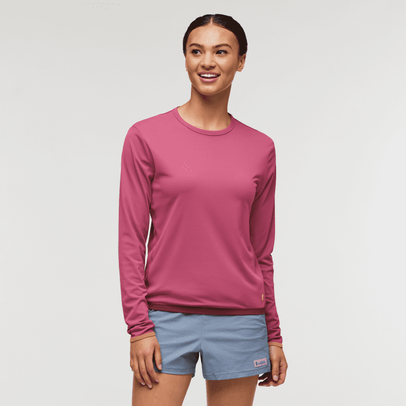 Sombra Long-Sleeve Sun Shirt - Women's, Sangria, Model London