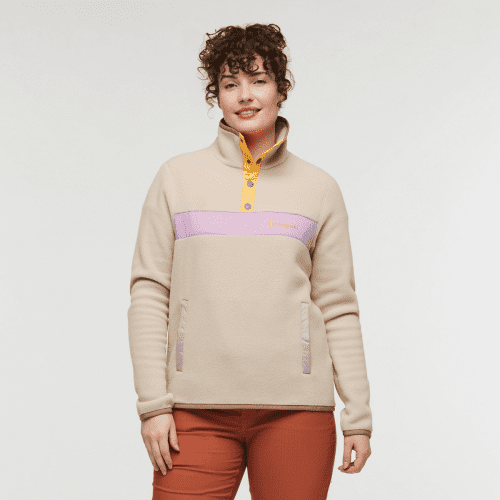 Teca Fleece Pullover - Women's, Sugar Cookie, Model Courtney