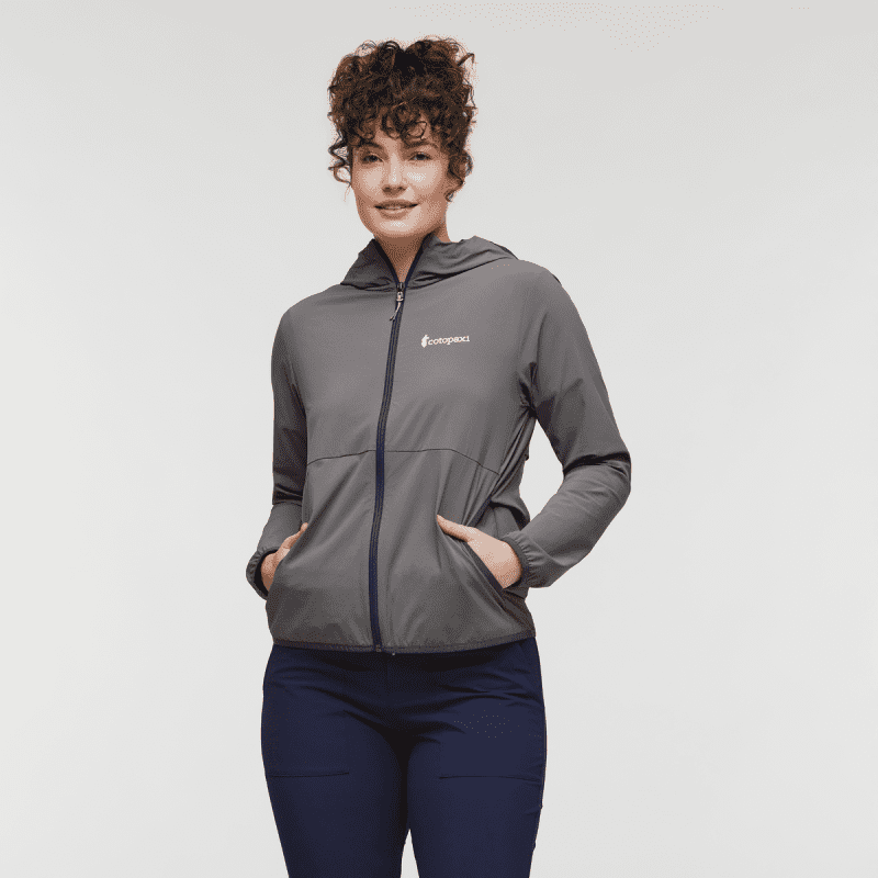 Vuelta Performance Windbreaker Jacket - Women's, Cinder, Model Courtney