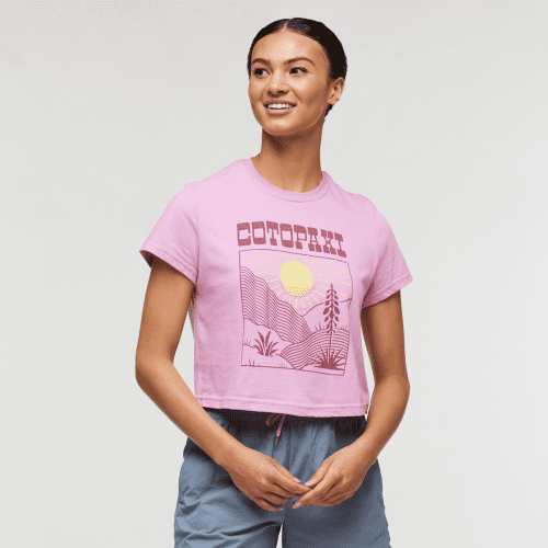 Western Hills Crop T-Shirt - Women's, Orchid Bloom, Model London