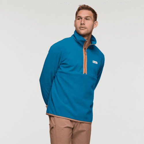 Amado Fleece Pullover - Men's, Lake, Model Maxwell