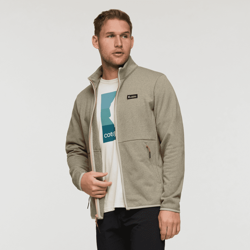 Envo Fleece Full-Zip Jacket - Men's, Heather Pebble, Model Maxwell