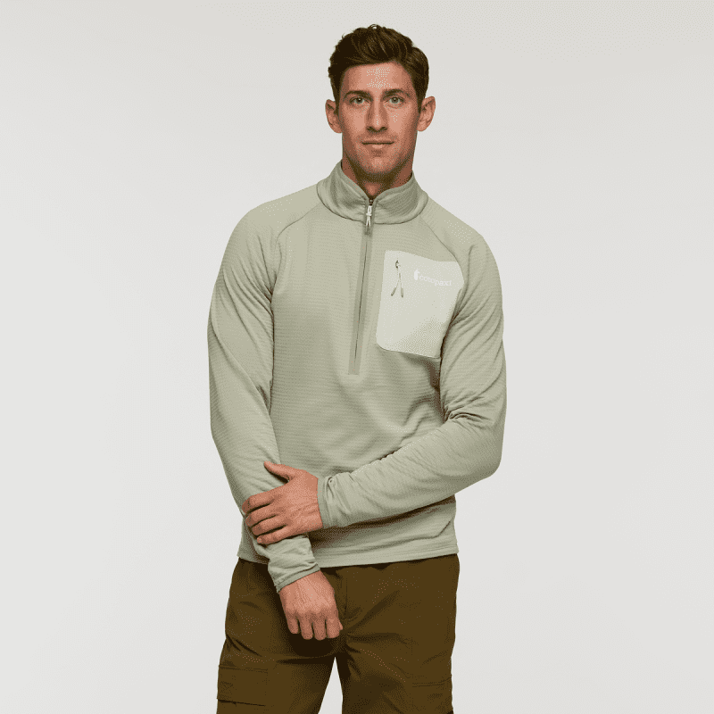 Otero Fleece Half-Zip Pullover - Men's, Brush, Model Jackson