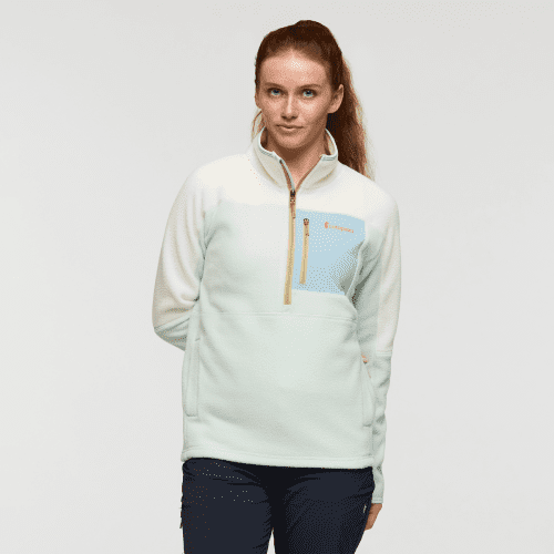 Abrazo Fleece Half-Zip Jacket - Women's, Dew/Foam, Model Caitlyn