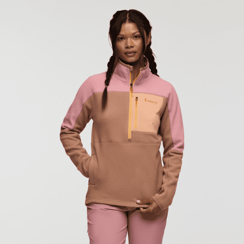 Abrazo Fleece Half-Zip Jacket - Women's, Rose/Reishi, Model Jade