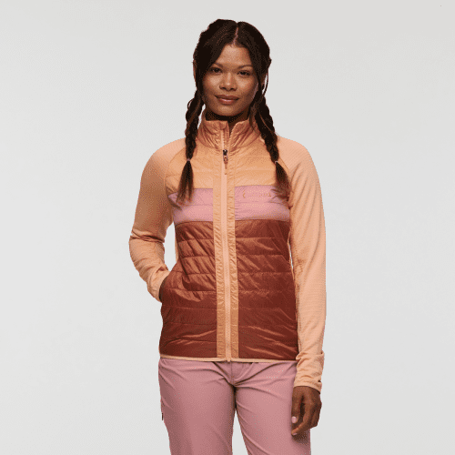 Capa Hybrid Insulated Jacket - Women's, Apricot/Faded Brick, Model Jade