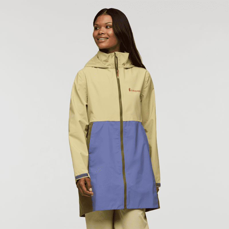 Cielo Rain Trench - Women's, Grain/Blue Smoke, Model Jade