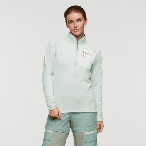 Otero Fleece Half-Zip Pullover - Women's, Foam, Model Caitlyn