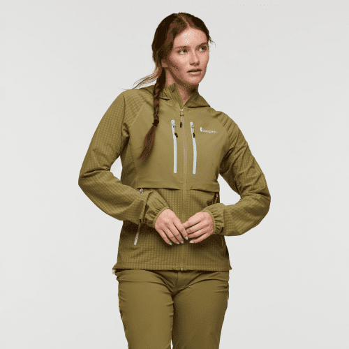 Yermo Hooded Jacket - Women's, Moss, Model Caitlyn