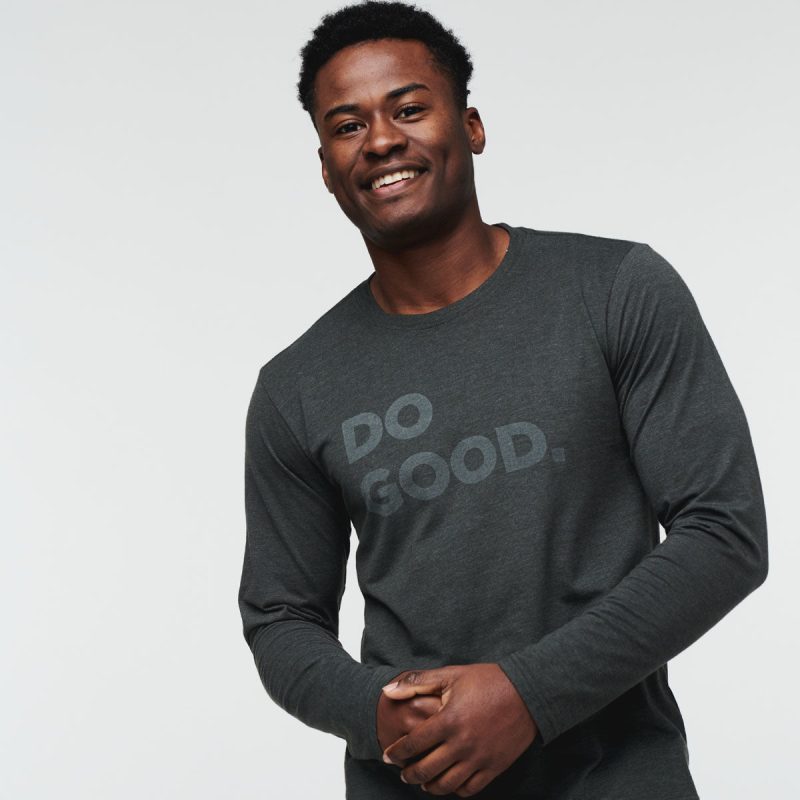 Do Good Long-Sleeve T-Shirt - Men's, Iron, Model Jeremy