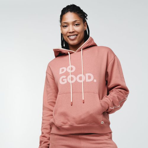 Do Good Organic Pullover Hoodie - Women's, Earthen, Model Callie