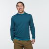 Sombra Sun Hoodie - Men's, Deep Ocean, Model Mario