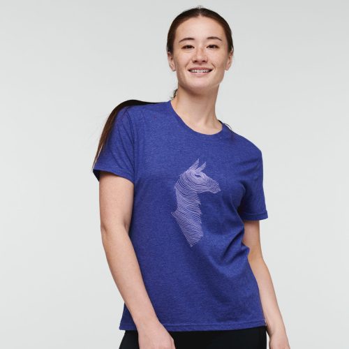 Topo Llama T-shirt - Women's, Blue Violet